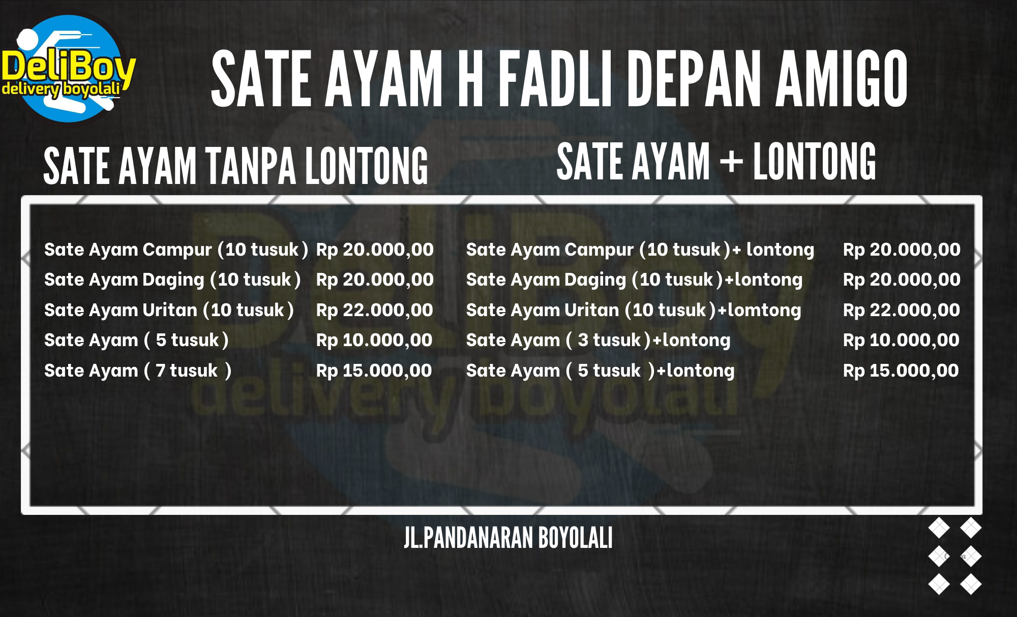 SATE AYAM H FADLI DEPAN AMIGO