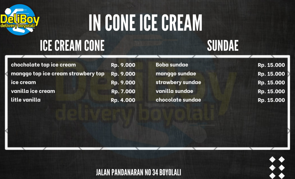 In Cone Ice Cream