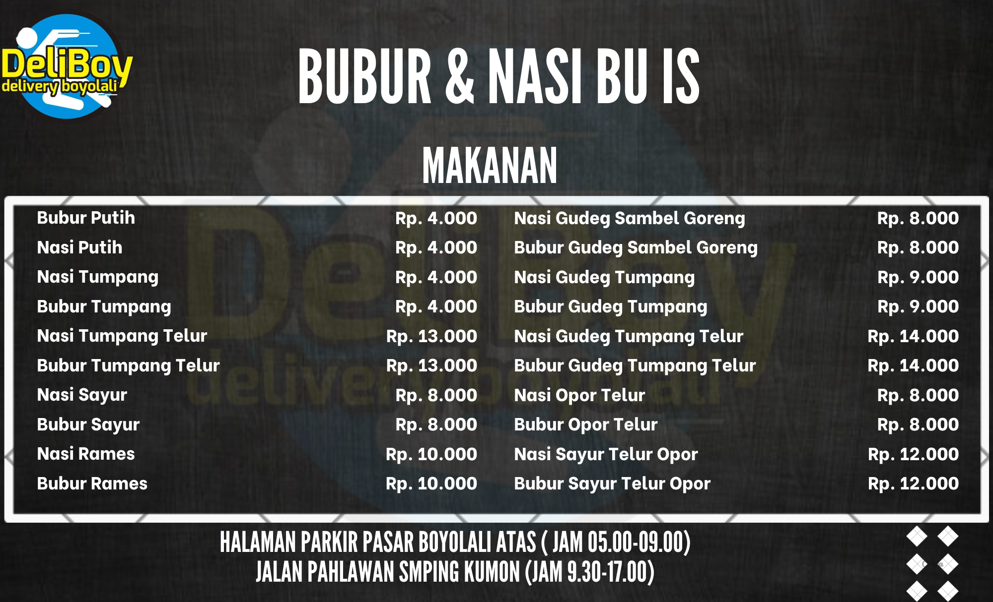 bubur & nasi bu is